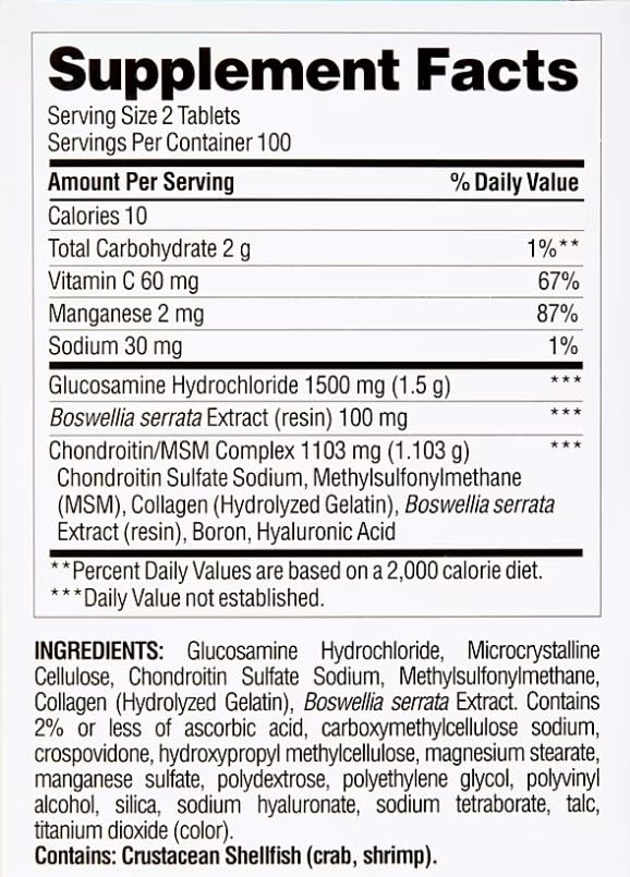 Berkley Jensen Glucosamine Chondroitin MSM Complex bottle with cap