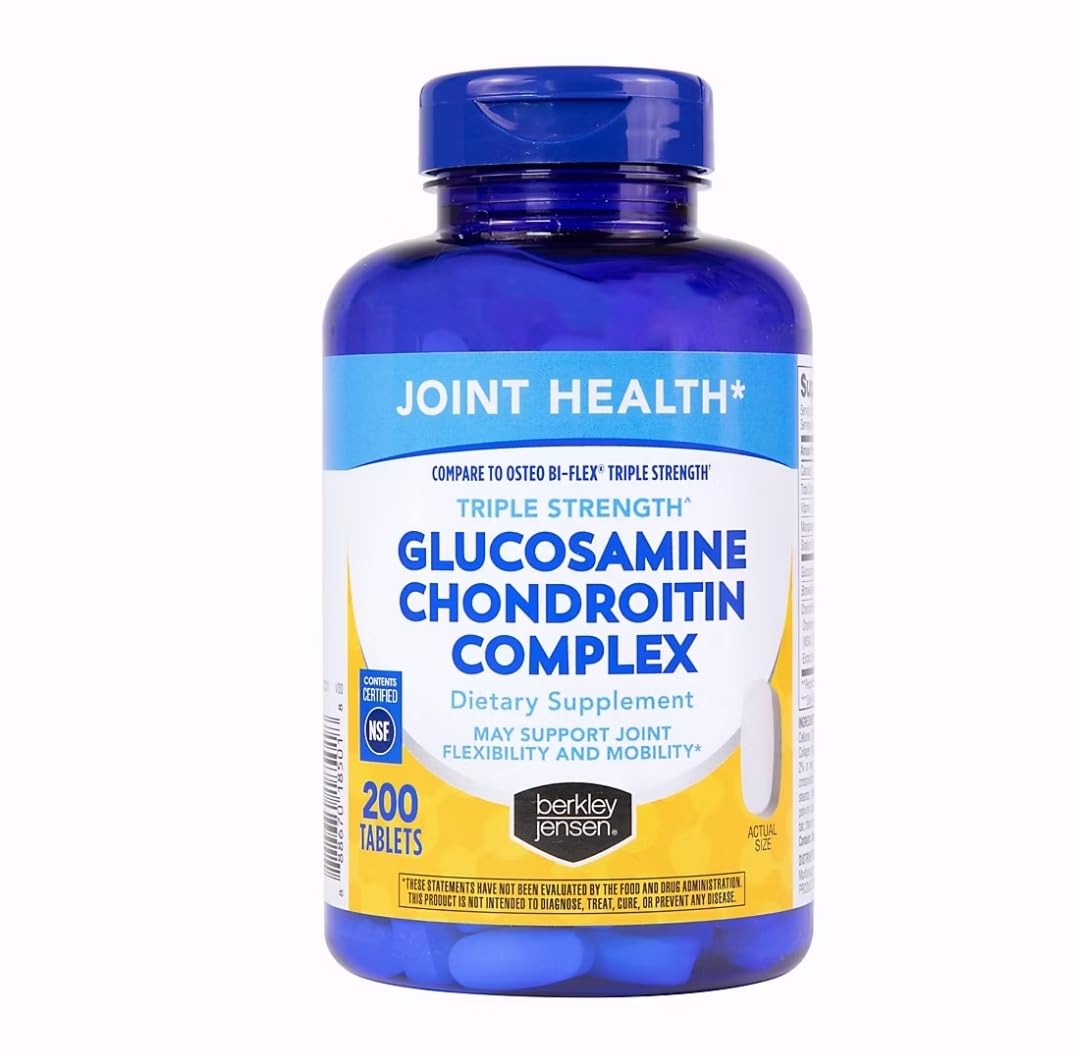 Berkley Jensen Glucosamine Chondroitin MSM Complex tablets close-up