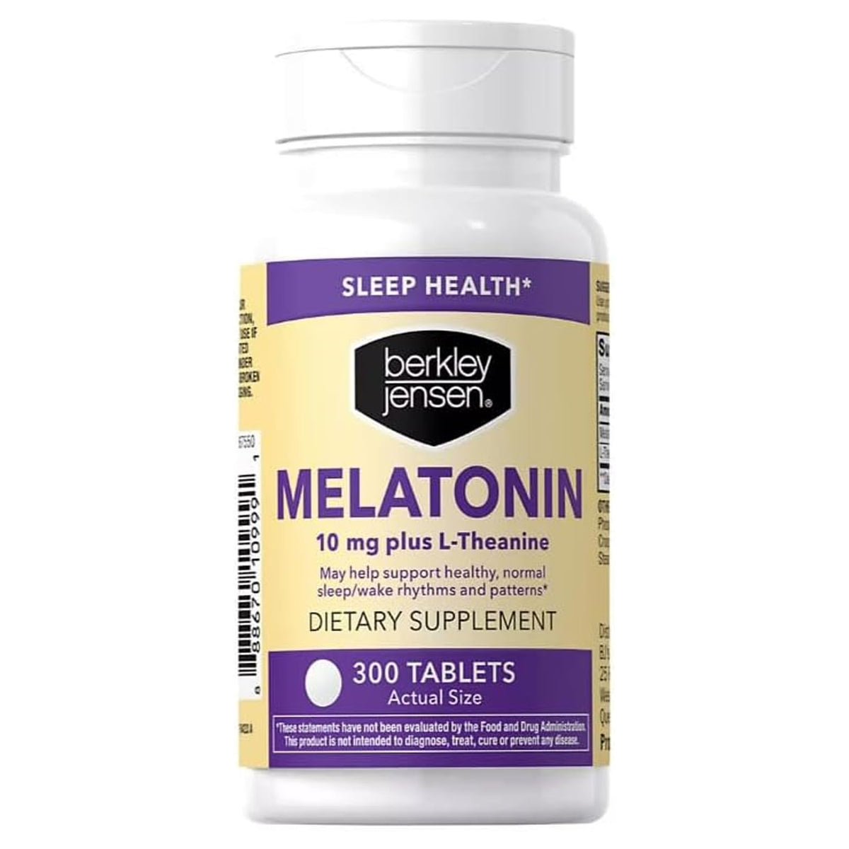 Berkley Jensen Melatonin 10mg Tablets bottle front view
