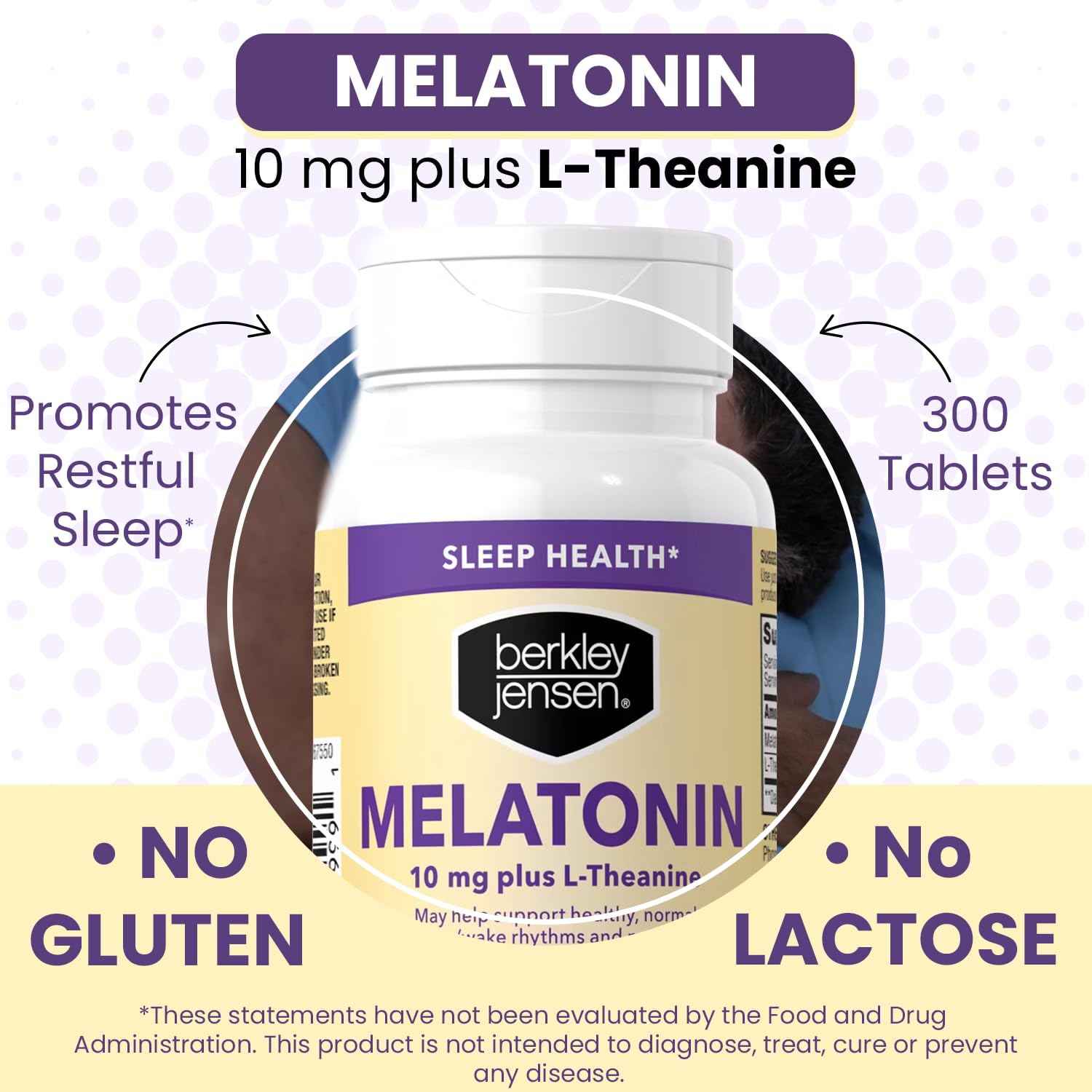 Berkley Jensen Melatonin 10mg Tablets bottle side view