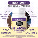 Berkley Jensen Melatonin 10mg Tablets bottle side view