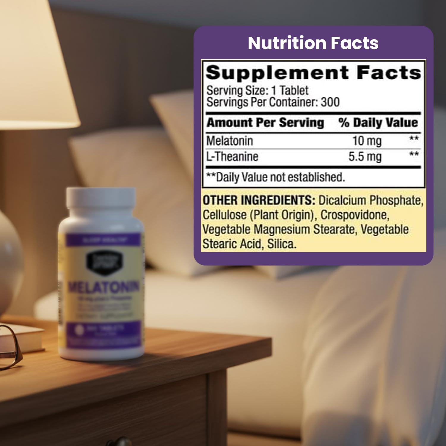 Berkley Jensen Melatonin 10mg Tablets with dosage instructions