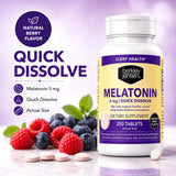 Berkley Jensen Melatonin 5 mg Quick Dissolve Tablets close-up of tablets