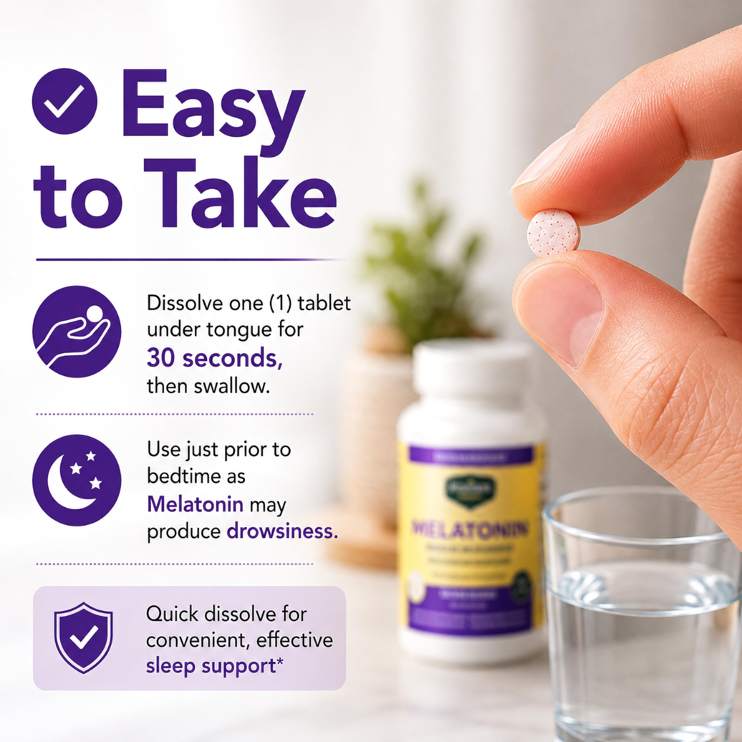 Berkley Jensen Melatonin 5 mg Quick Dissolve Tablets packaging
