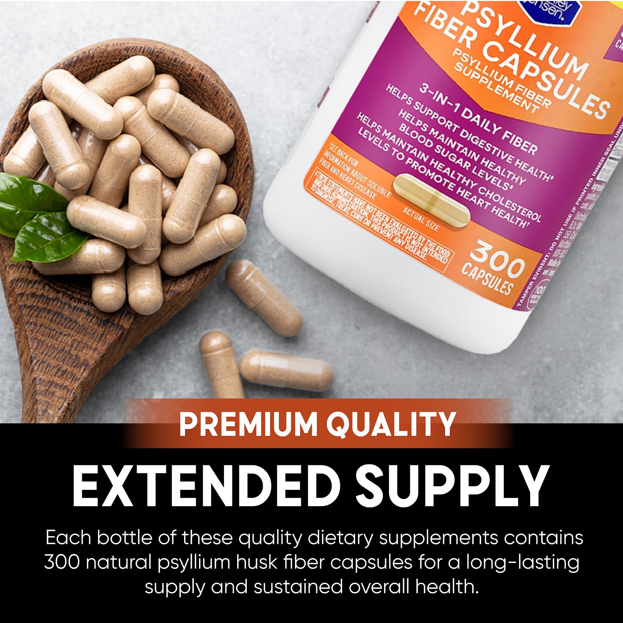 Berkley Jensen Psyllium Husk Capsules with measuring spoon