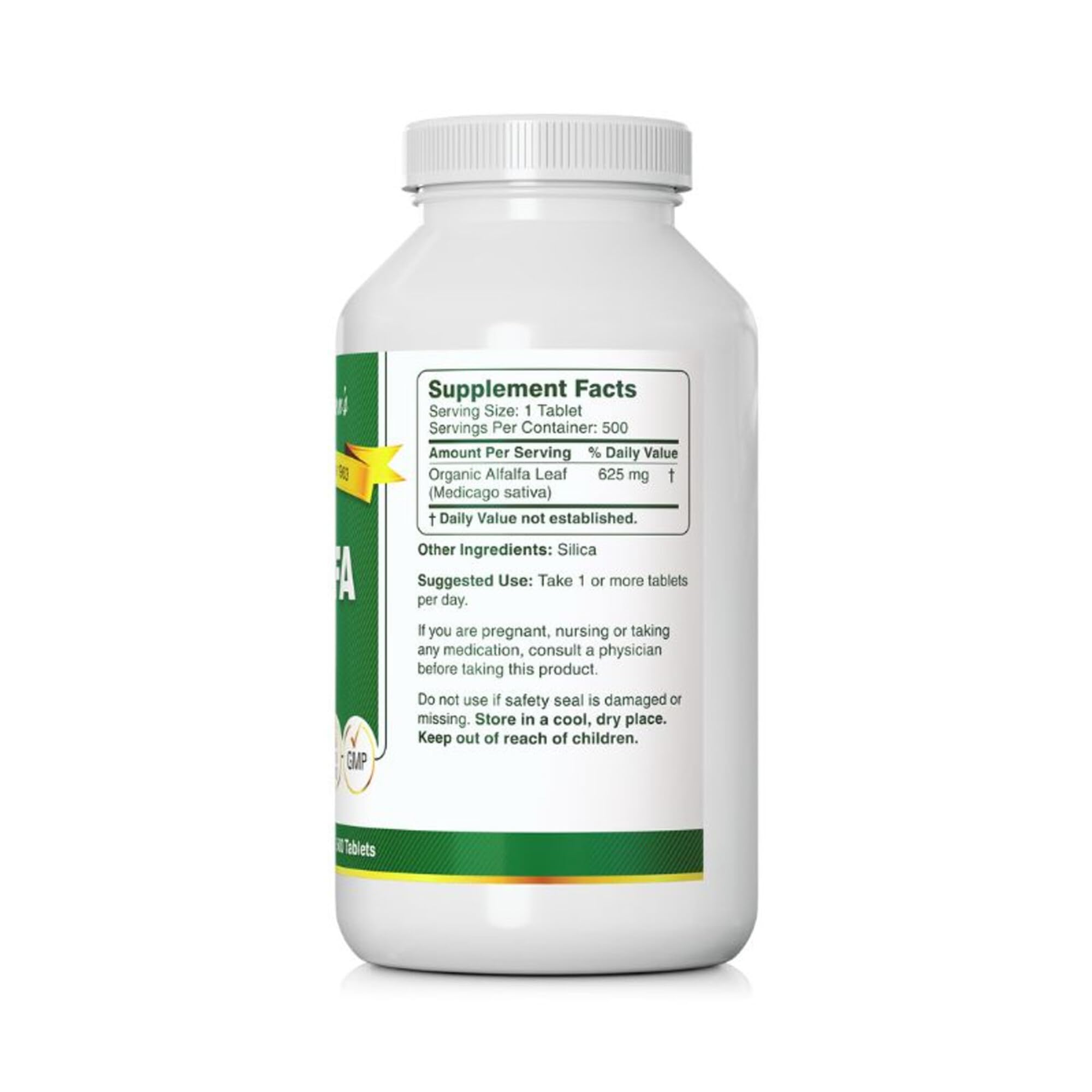 Bernard Jensen's Alfalfa Leaf Tablets 625mg close-up of tablets