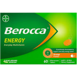Berocca effervescent multivitamin tablets orange flavour front view