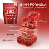 BERSEG Strawberry Gummies displayed with fresh strawberries