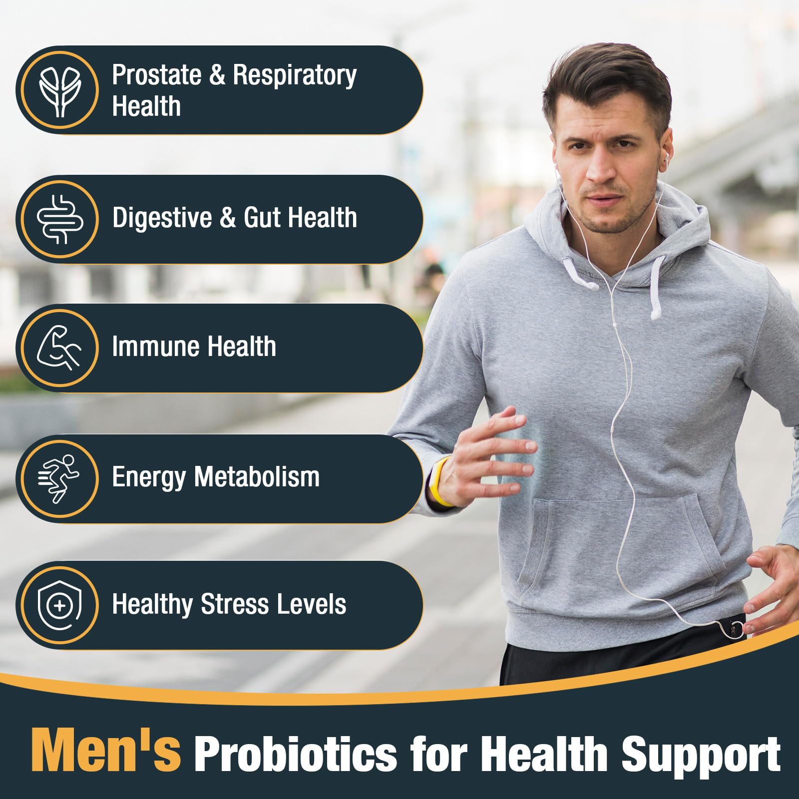 Besenify Probiotics bottle with a measuring spoon