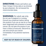 Besgiful Pregnenolone Drops close-up of label