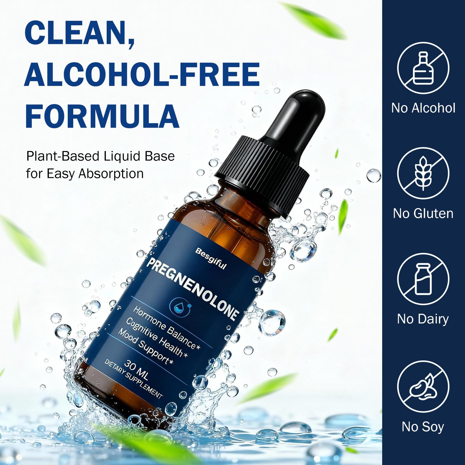 Besgiful Pregnenolone Drops lifestyle scene on table