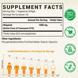 Besibest Liposomal Ubiquinol CoQ10 1000mg softgels bottle with label