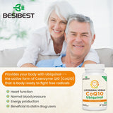 Besibest Liposomal Ubiquinol CoQ10 1000mg softgels on wooden table
