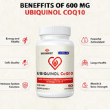 Besibest Ubiquinol CoQ10 600MG Softgels with other vitamins