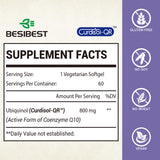 Besibest Ubiquinol CoQ10 800mg Softgels bottle side view