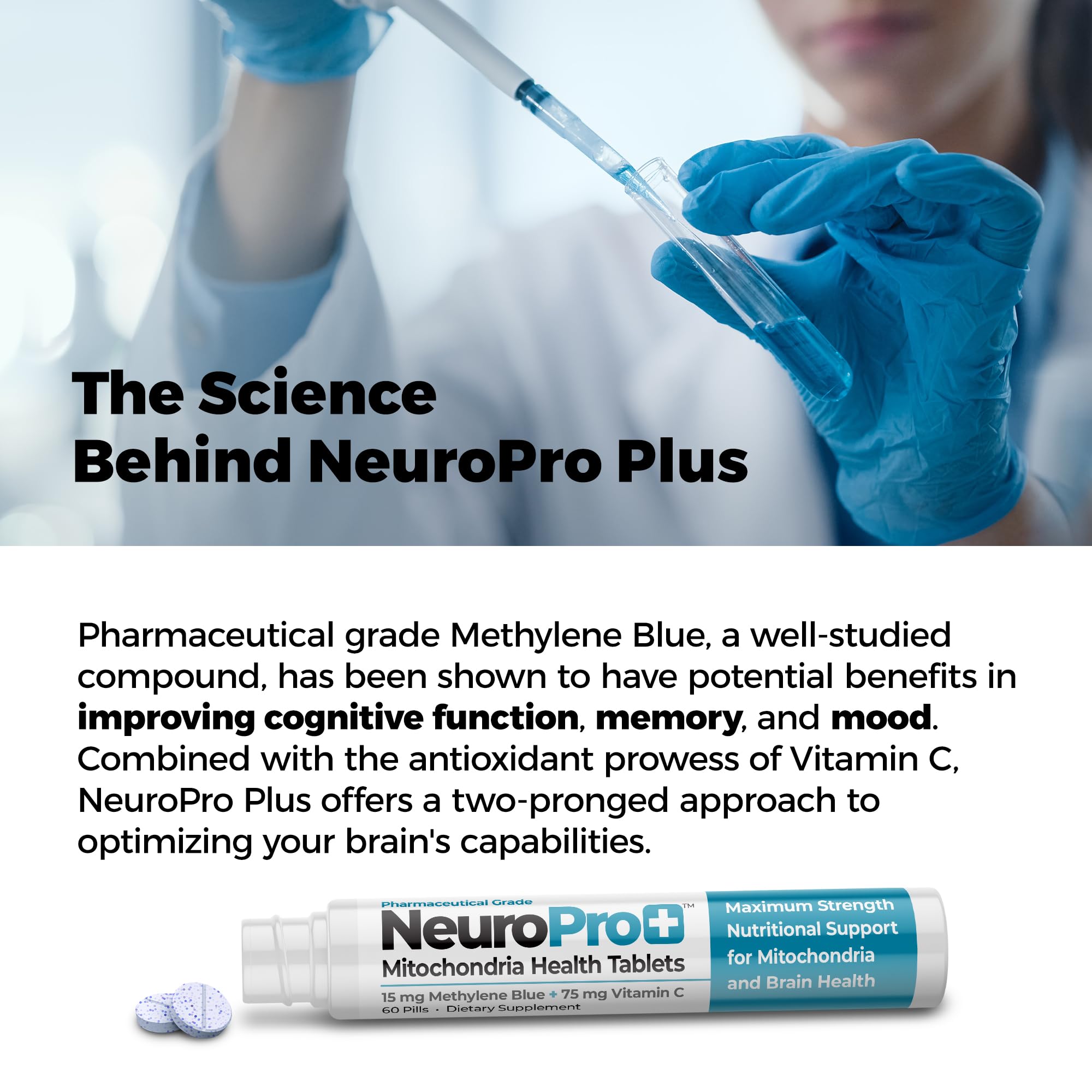 Best 365 Labs NeuroPro+ Vitamin C Tablets nutritional information
