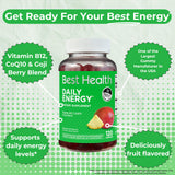 Best Health Daily Energy Gummies side view of the bottle