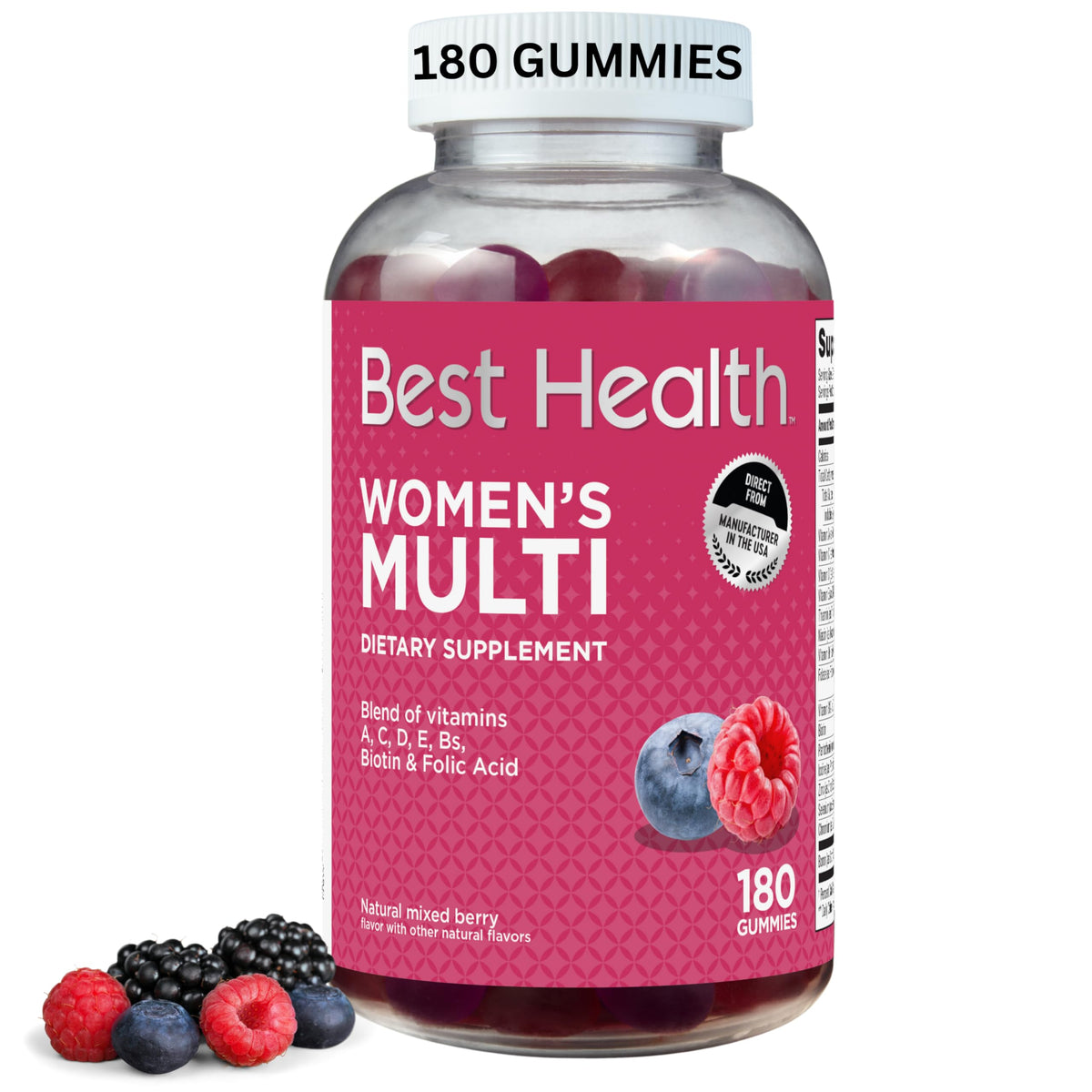 Best Health Women's Multivitamin Gummies front view, mixed berry flavour