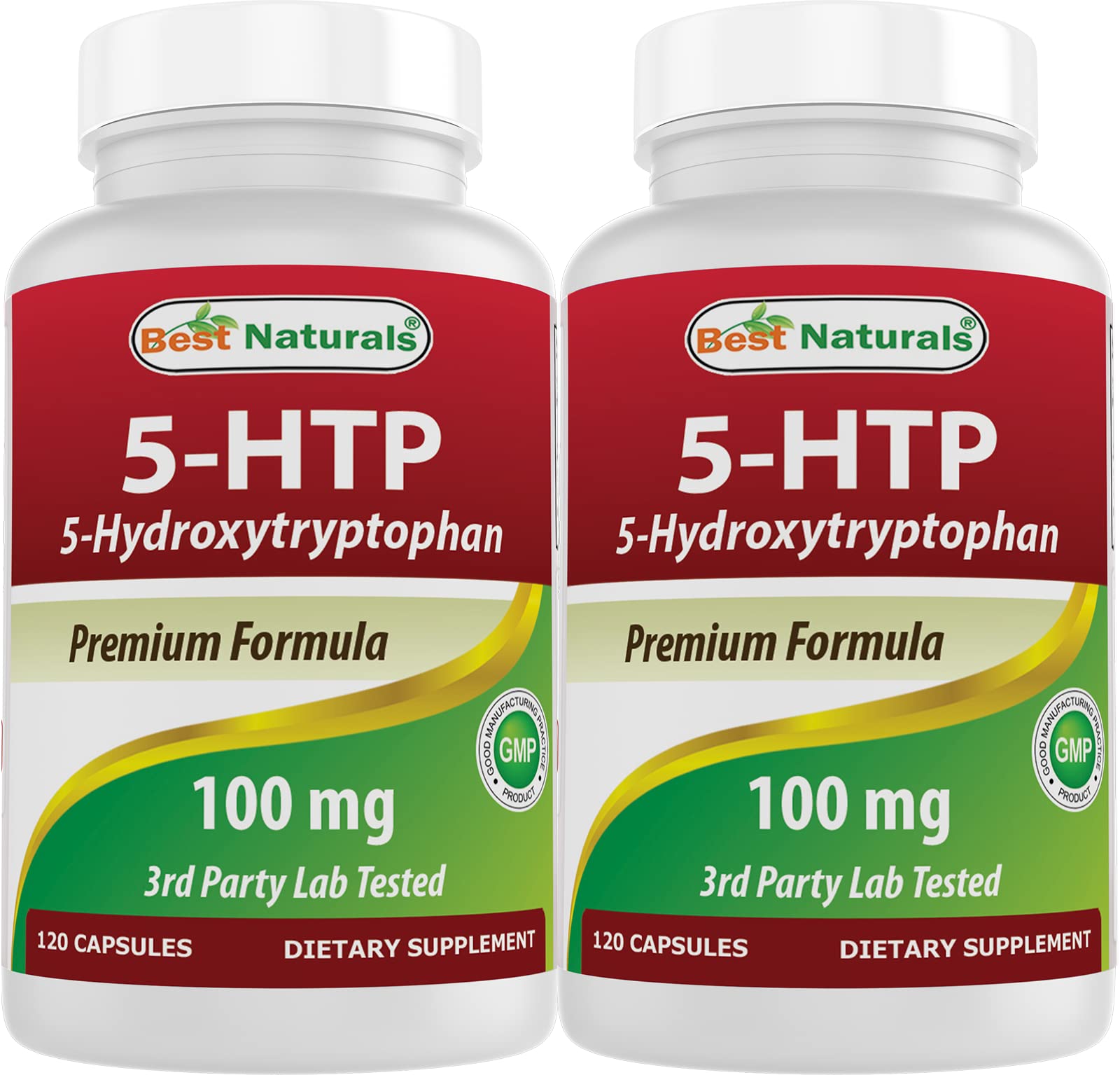Best Naturals 5-HTP 100 mg capsules bottle front view