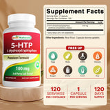 Best Naturals 5-HTP 100 mg capsules side view