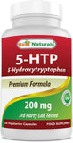 Best Naturals 5-HTP 200mg vegetarian capsules front view