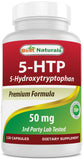 Best Naturals 5-HTP Capsules 120 count front view