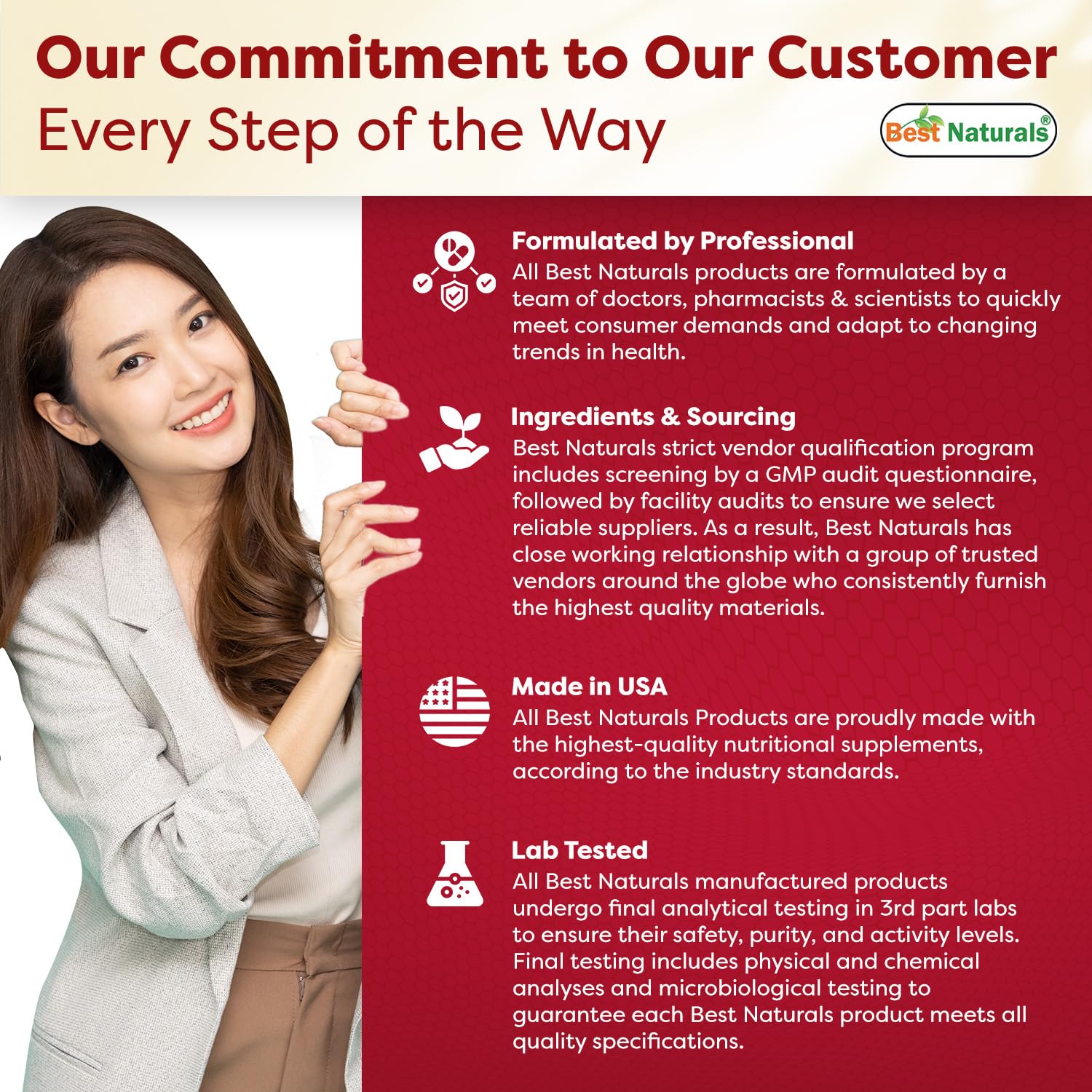 Best Naturals 5-HTP capsules with a measuring spoon