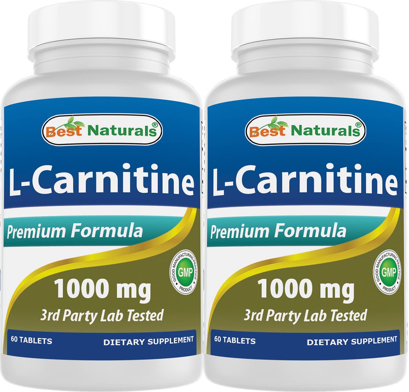 Best Naturals Acetyl-L-Carnitine 1000mg 60 Tablets front view