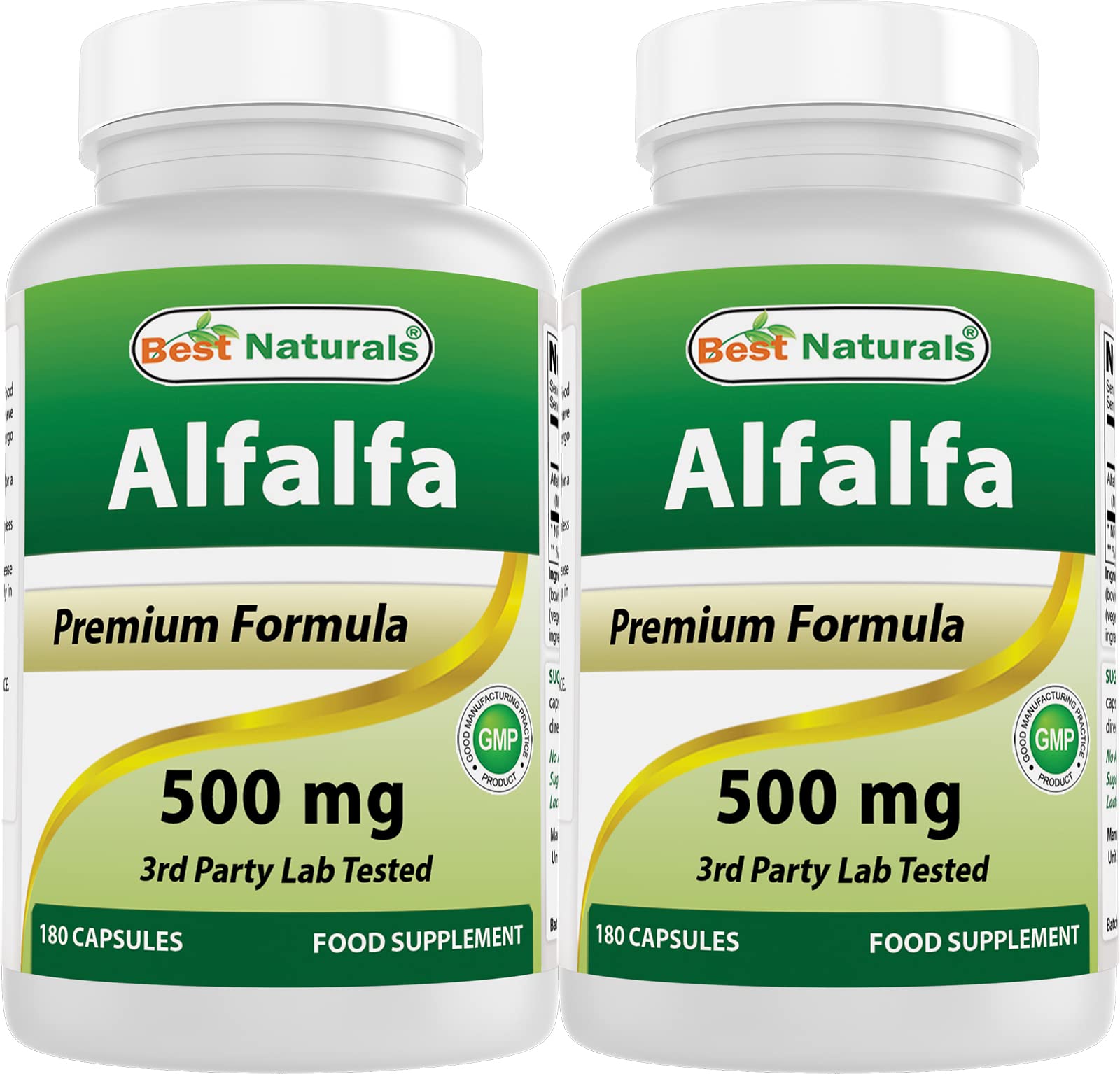 Best Naturals Alfalfa Capsules 500mg bottle front view