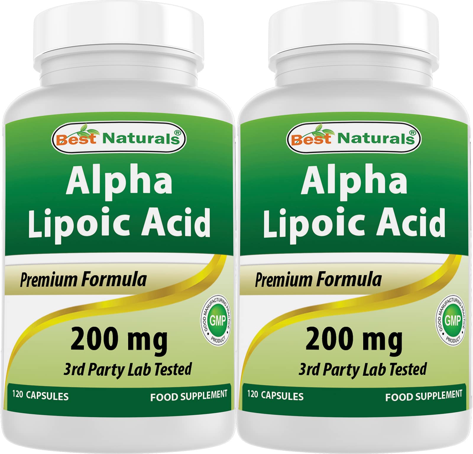 Best Naturals Alpha Lipoic Acid 200mg 120 Capsules front view