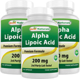 Best Naturals Alpha Lipoic Acid 200mg 120 Capsules front view