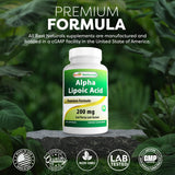 Best Naturals Alpha Lipoic Acid 200mg capsules with measuring spoon