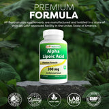 Best Naturals Alpha Lipoic Acid 300mg capsules on a wooden table