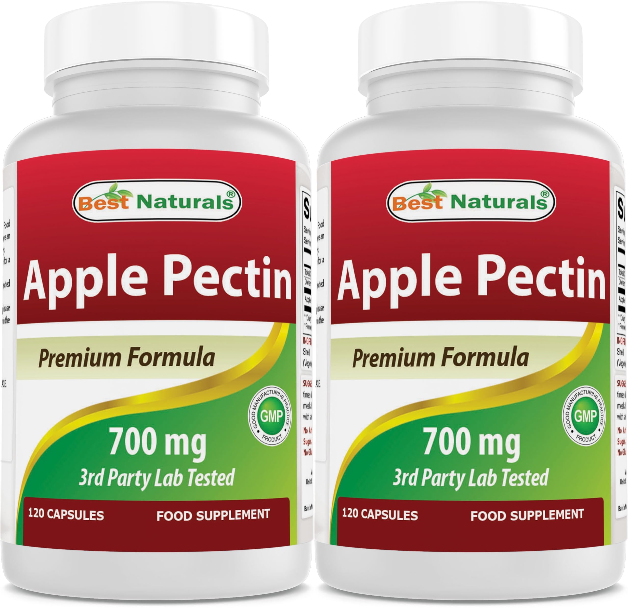 Best Naturals Apple Pectin 700mg capsules bottle front view