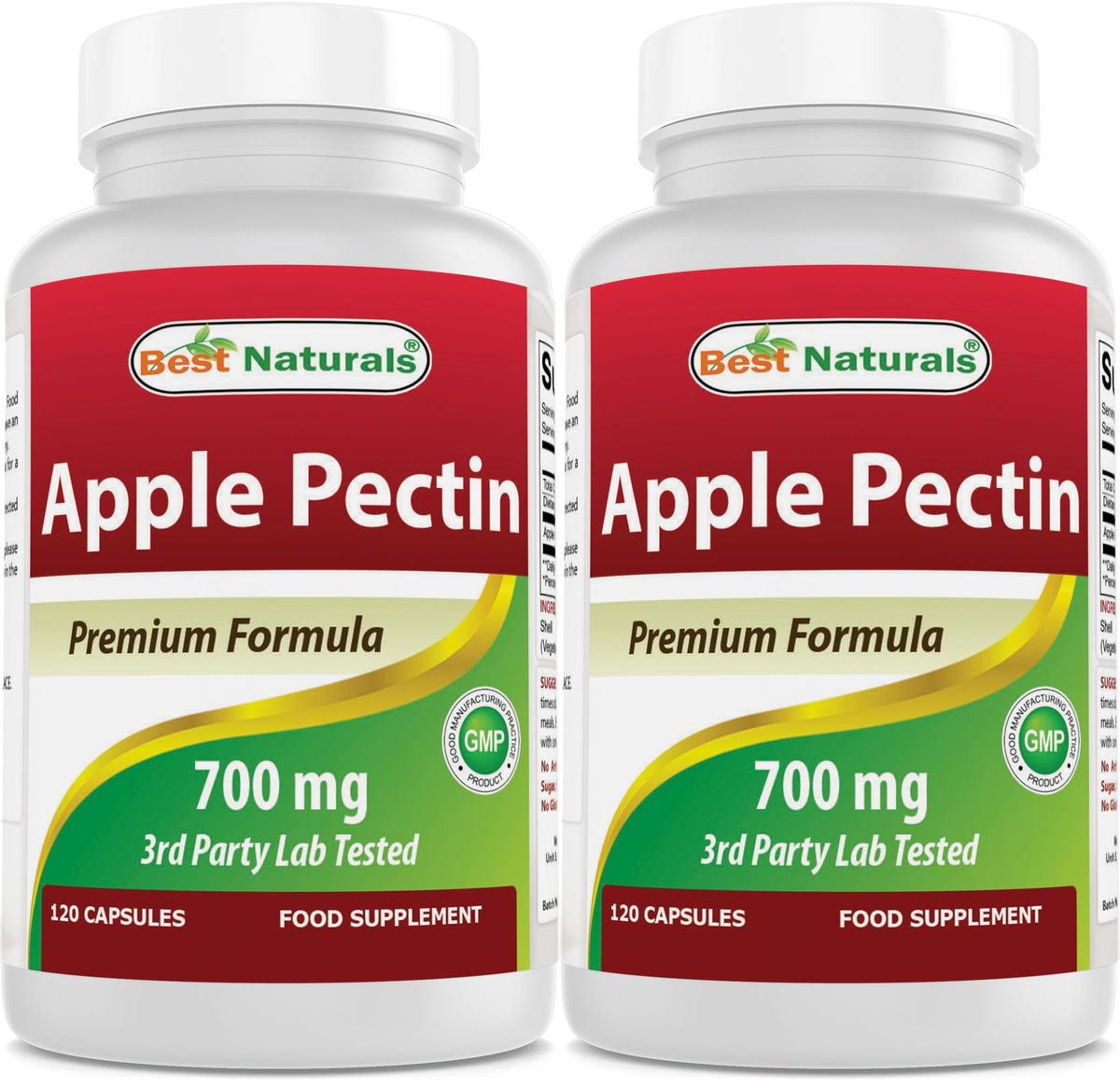 Best Naturals Apple Pectin 700mg capsules bottle front view