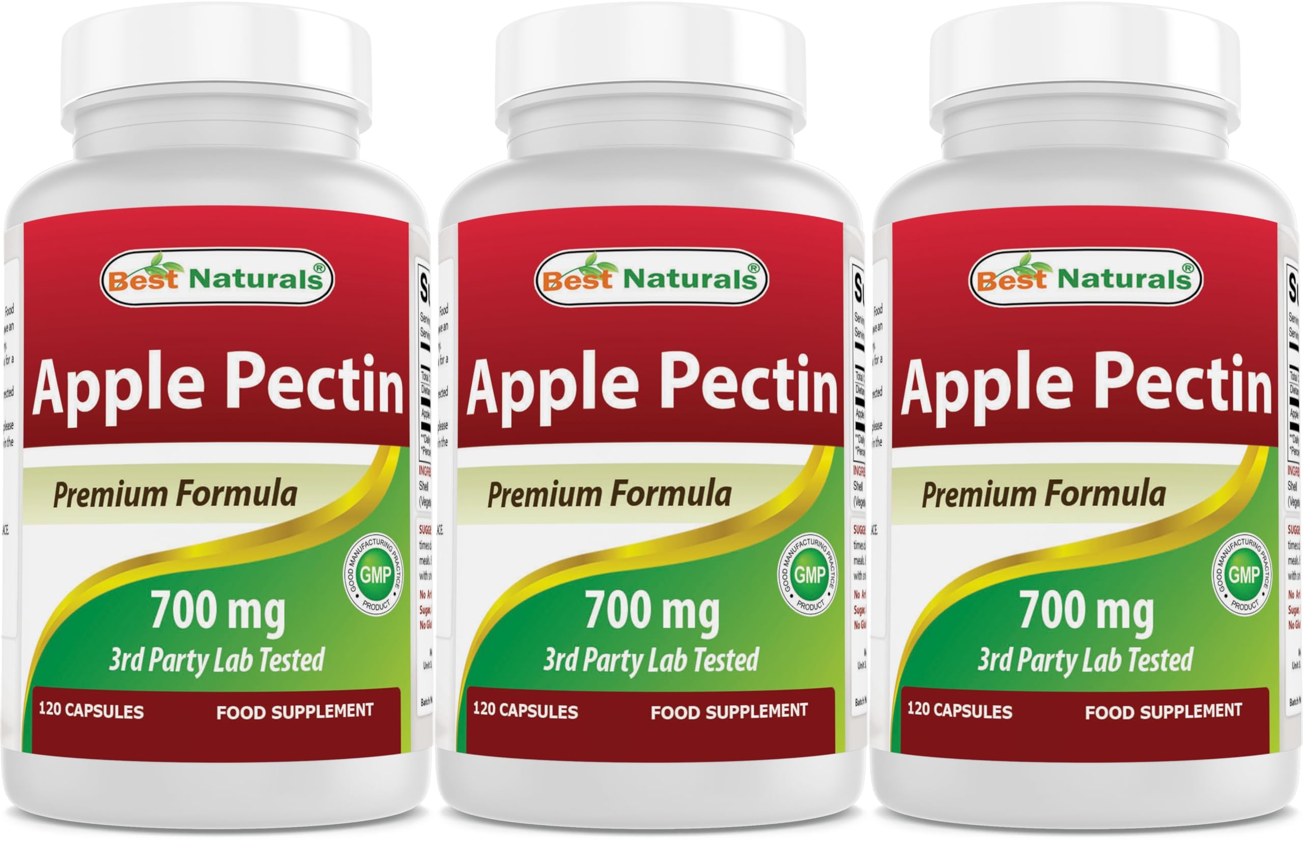 Best Naturals Apple Pectin 700mg capsules front view
