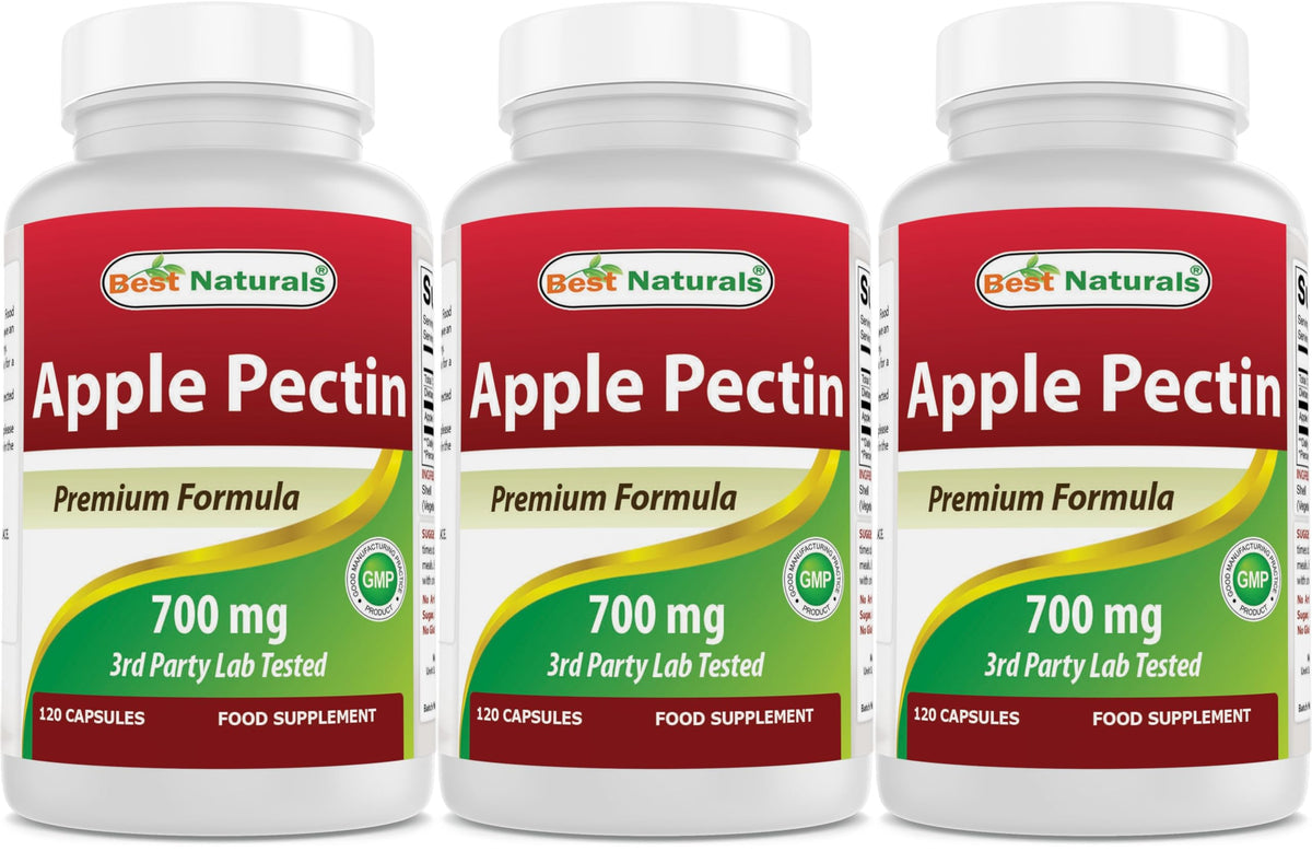 Best Naturals Apple Pectin 700mg capsules front view