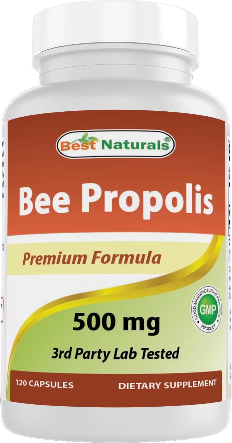 Best Naturals Bee Propolis Capsules 500mg front view