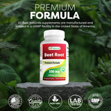 Best Naturals Beet Root Capsules 500mg bottle top view