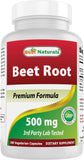 Best Naturals Beet Root Capsules 500mg front view