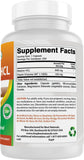 Best Naturals Betaine HCL Capsules bottle on a wooden table