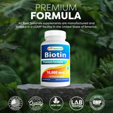 Best Naturals Biotin 10,000 mcg bottle with label