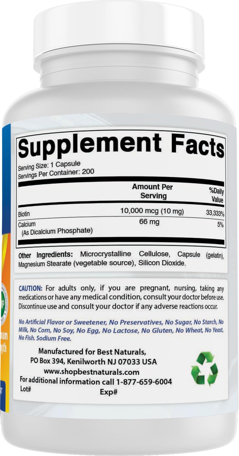 Best Naturals Biotin capsules with measuring spoon