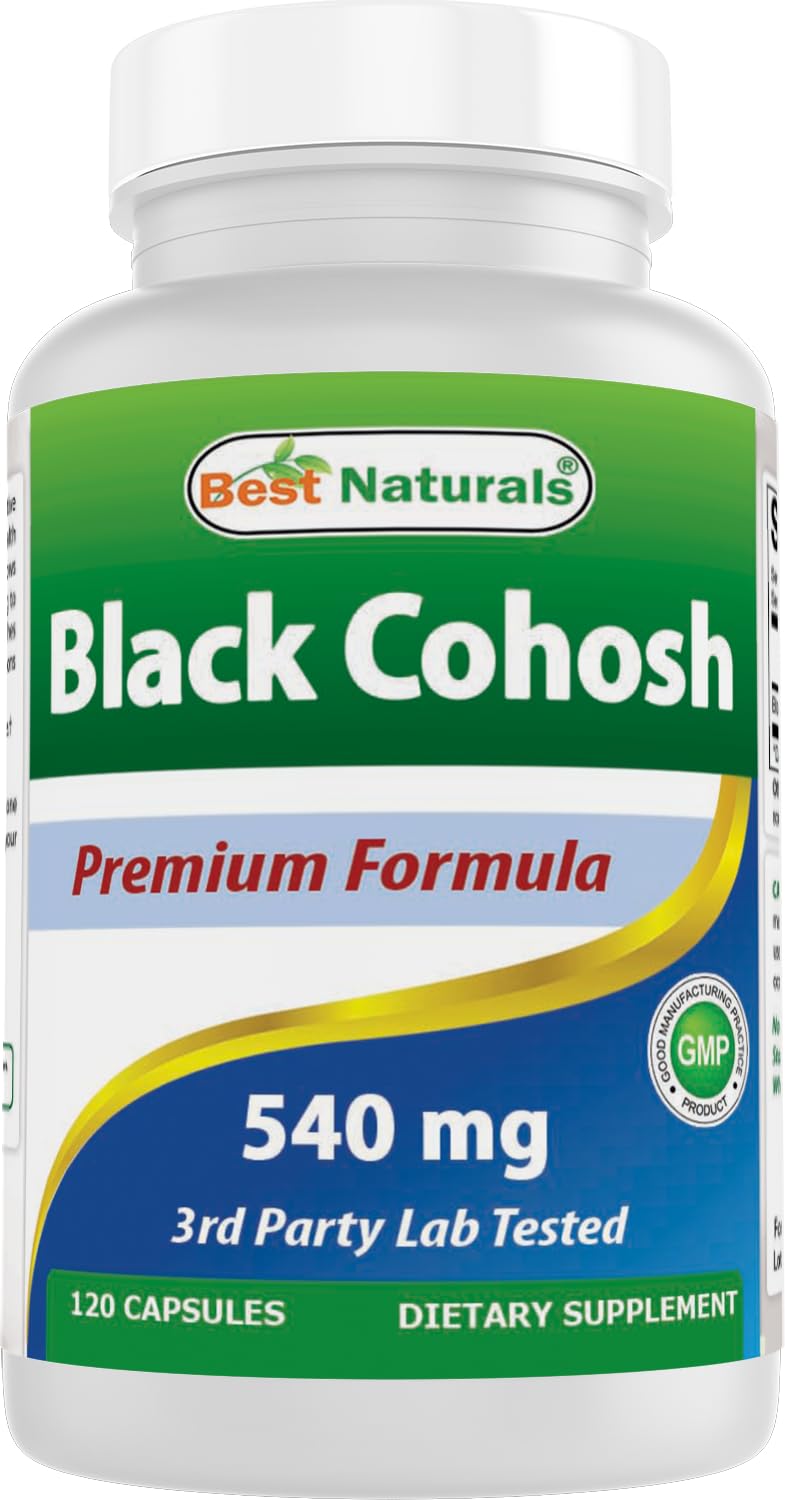 Best Naturals Black Cohosh 540mg 120 Capsules front view