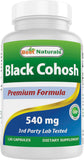Best Naturals Black Cohosh 540mg 120 Capsules front view