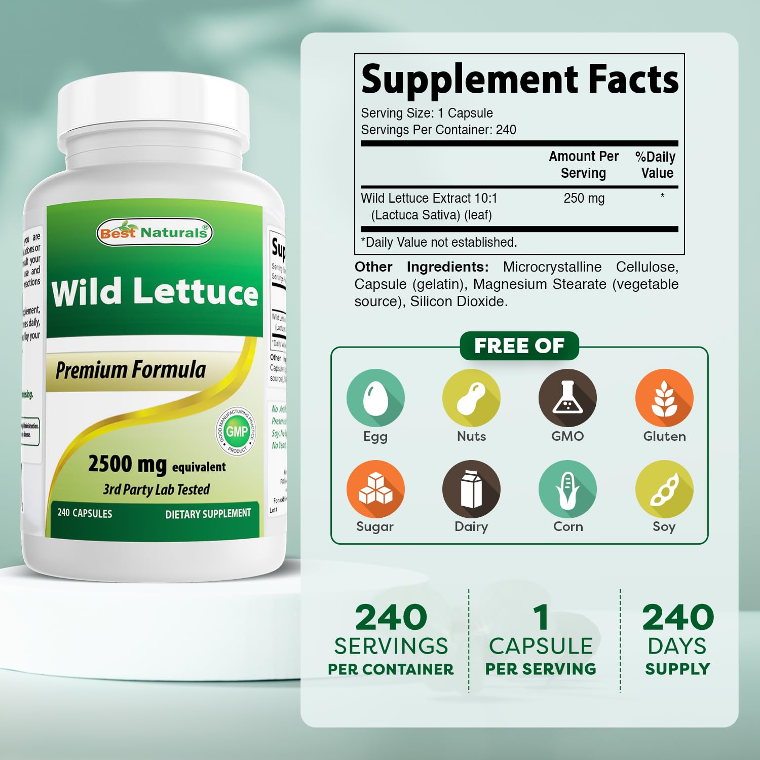 Best Naturals Blended Vitamin & Mineral Supplement back view with ingredients