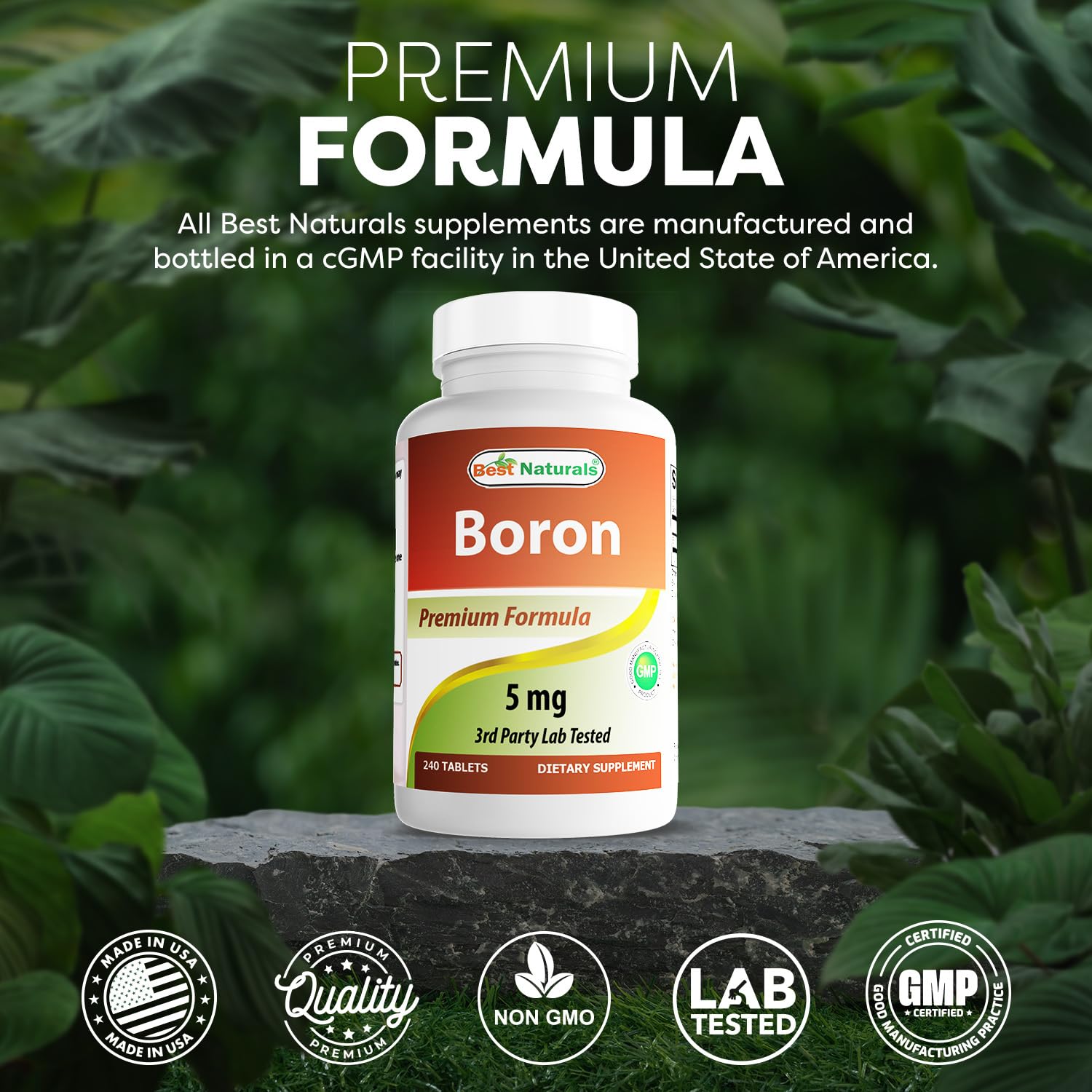 Best Naturals Boron Supplement label details
