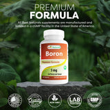 Best Naturals Boron Supplement label details