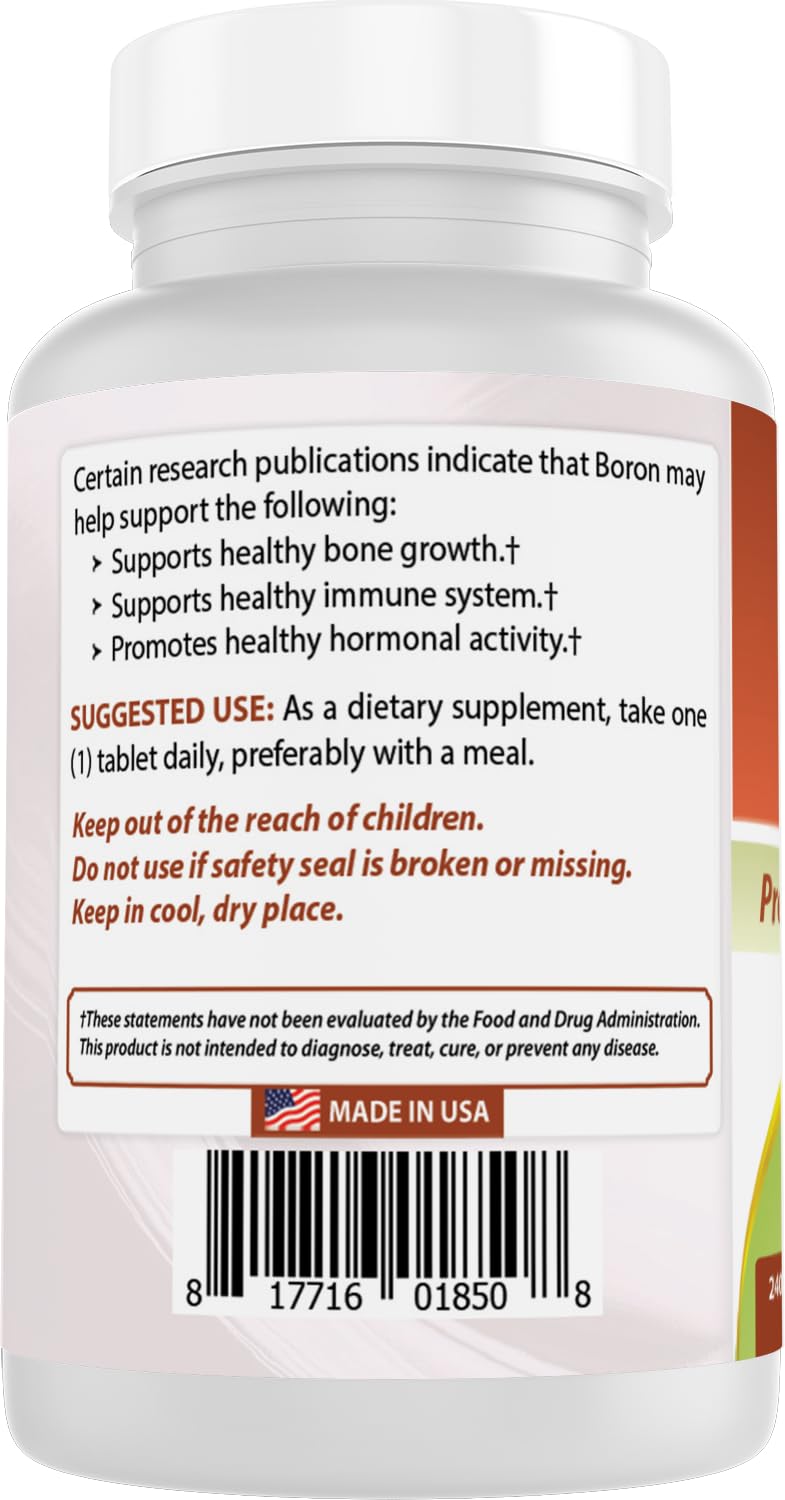 Best Naturals Boron Supplement tablets in hand