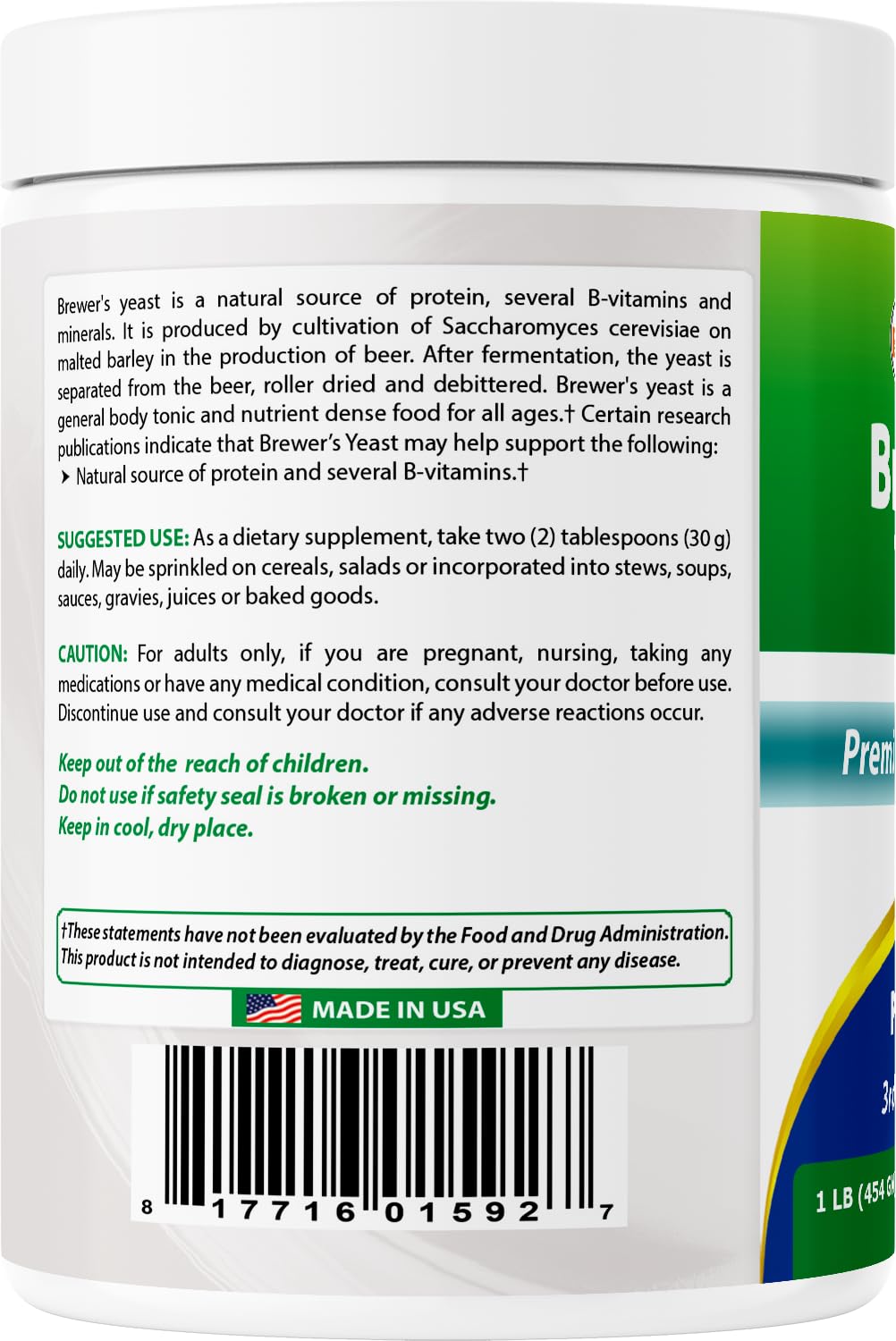 Best Naturals Brewer's Yeast Powder 454g lifestyle scene